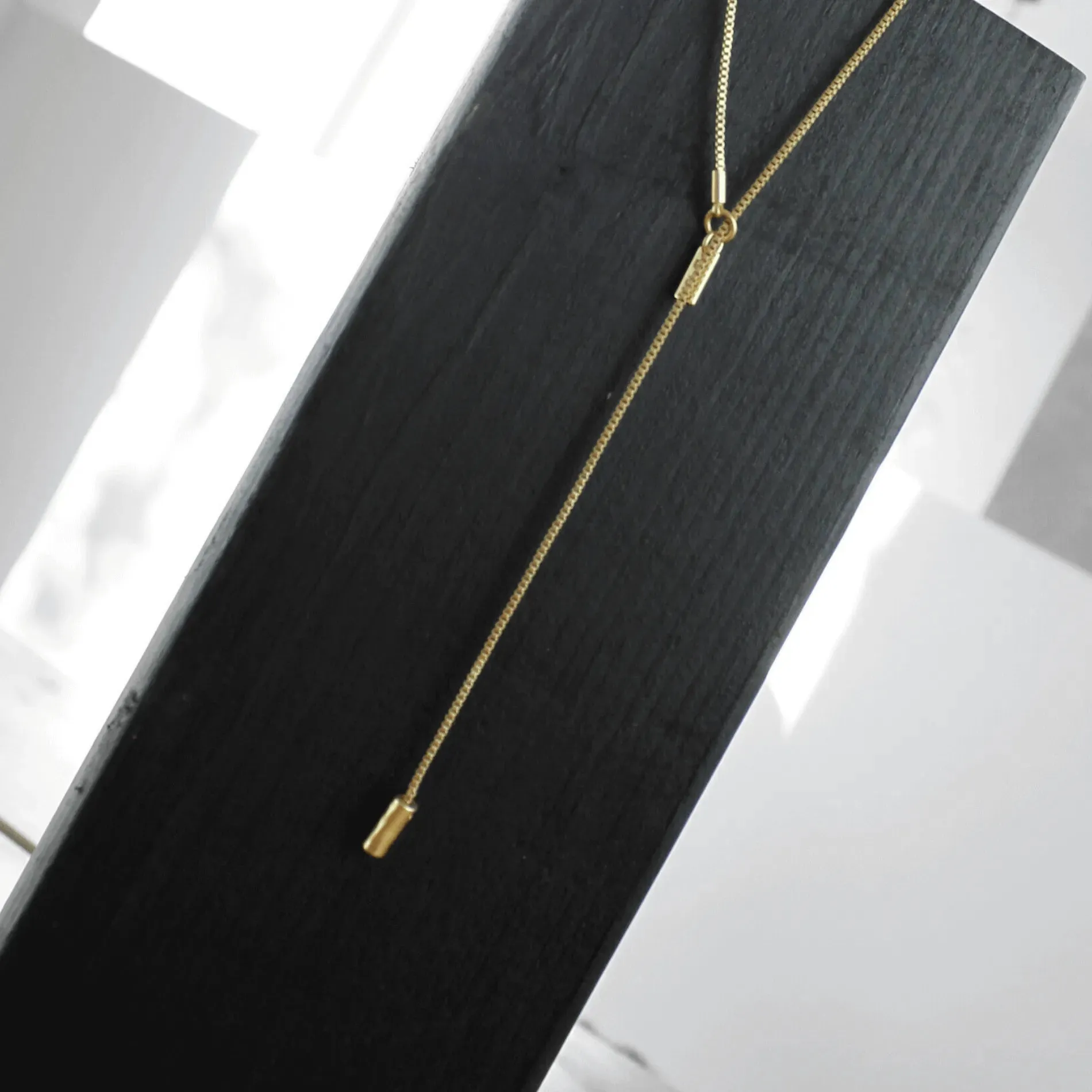 Theia Box Chain Necklace Gold Plating