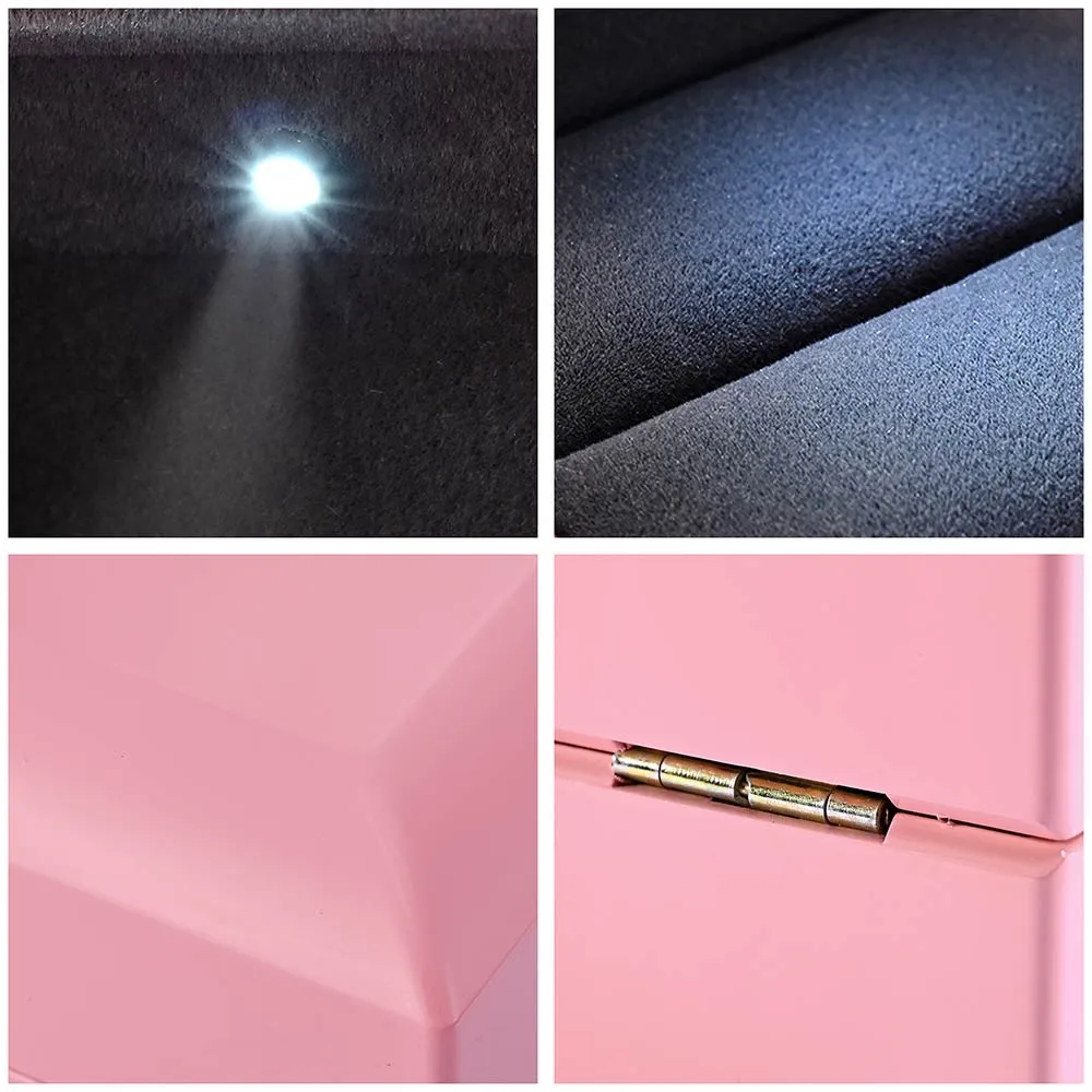 TheLAShop Double-Ring Box with Light for Engagement Wedding Birthday