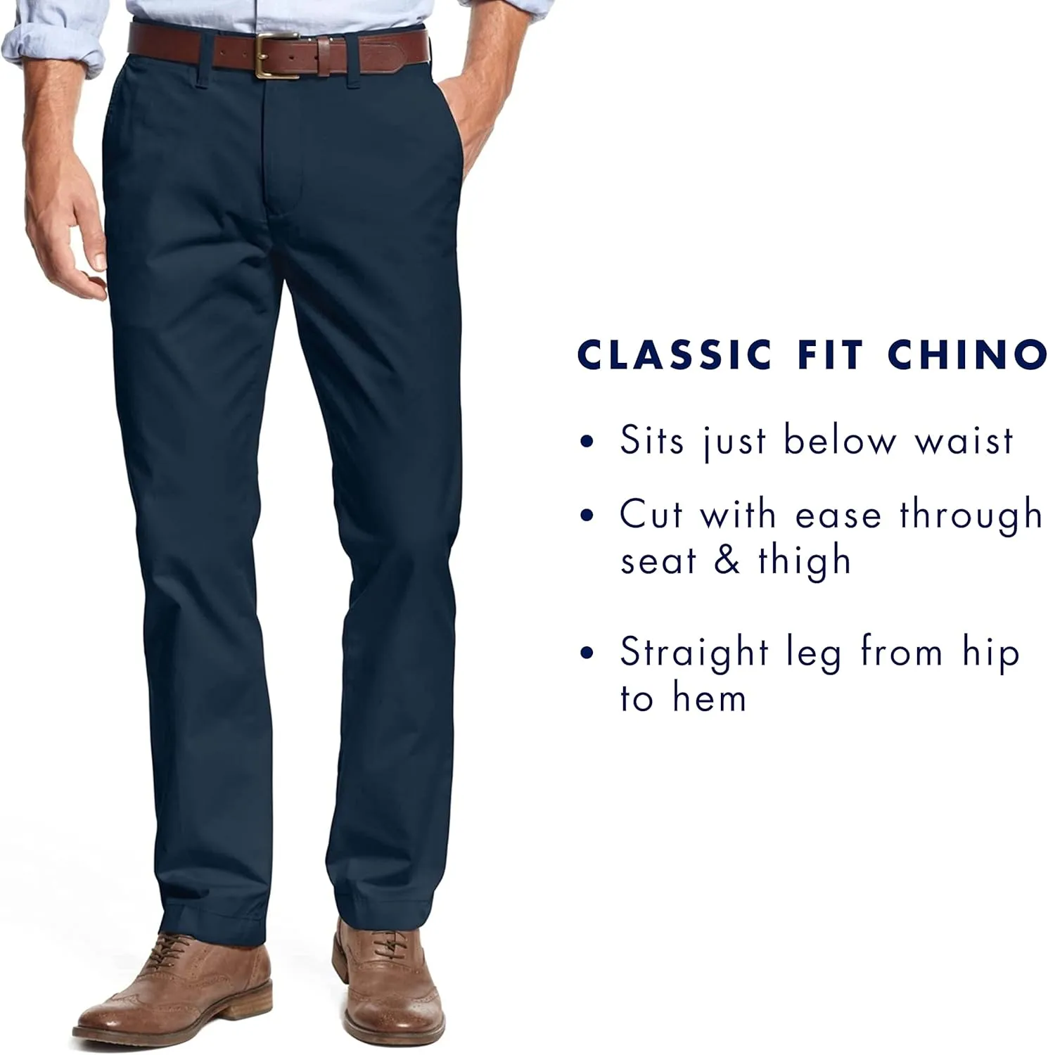 Tommy Hilfiger Men's Big & Tall Stretch Cotton Chino Pants in Classic Fit