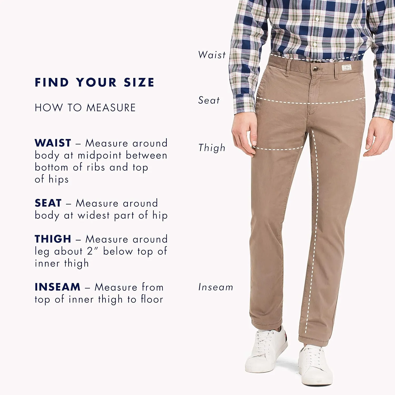Tommy Hilfiger Men's Big & Tall Stretch Cotton Chino Pants in Classic Fit