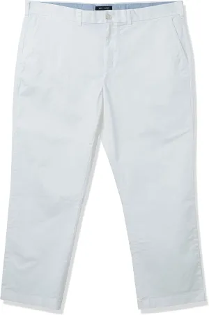 Tommy Hilfiger Men's Big and Tall Classic Fit Stretch Chino Pants, Bright White, 48X34