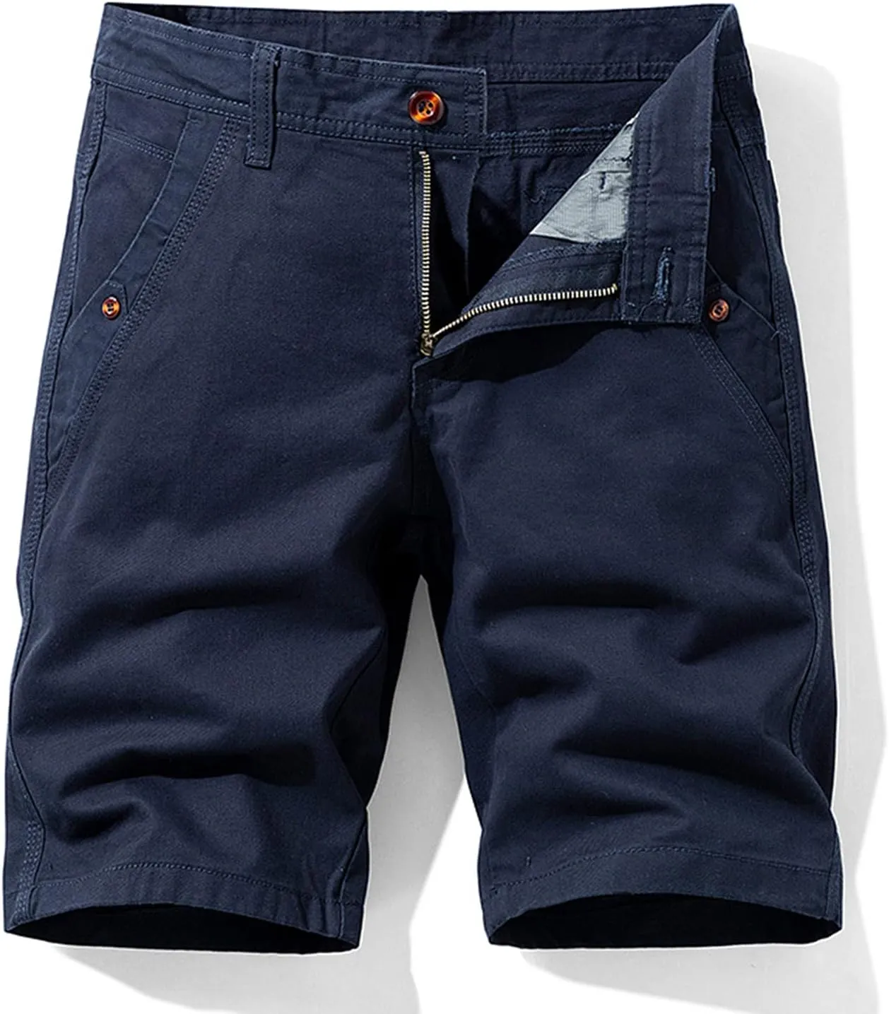 tuduoms Men's Slim-Fit Comfort Stretch Cargo Short Chino Ripstop Work Shorts Trousers Lightweight Multi Pockets Casual Short