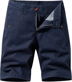 tuduoms Men's Slim-Fit Comfort Stretch Cargo Short Chino Ripstop Work Shorts Trousers Lightweight Multi Pockets Casual Short