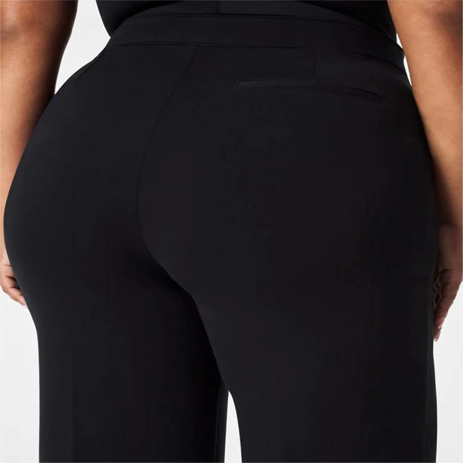 Tummy Control Button Wide Leg Pant,Plus Size High Waist Wide Leg Stretch Trousers for Women