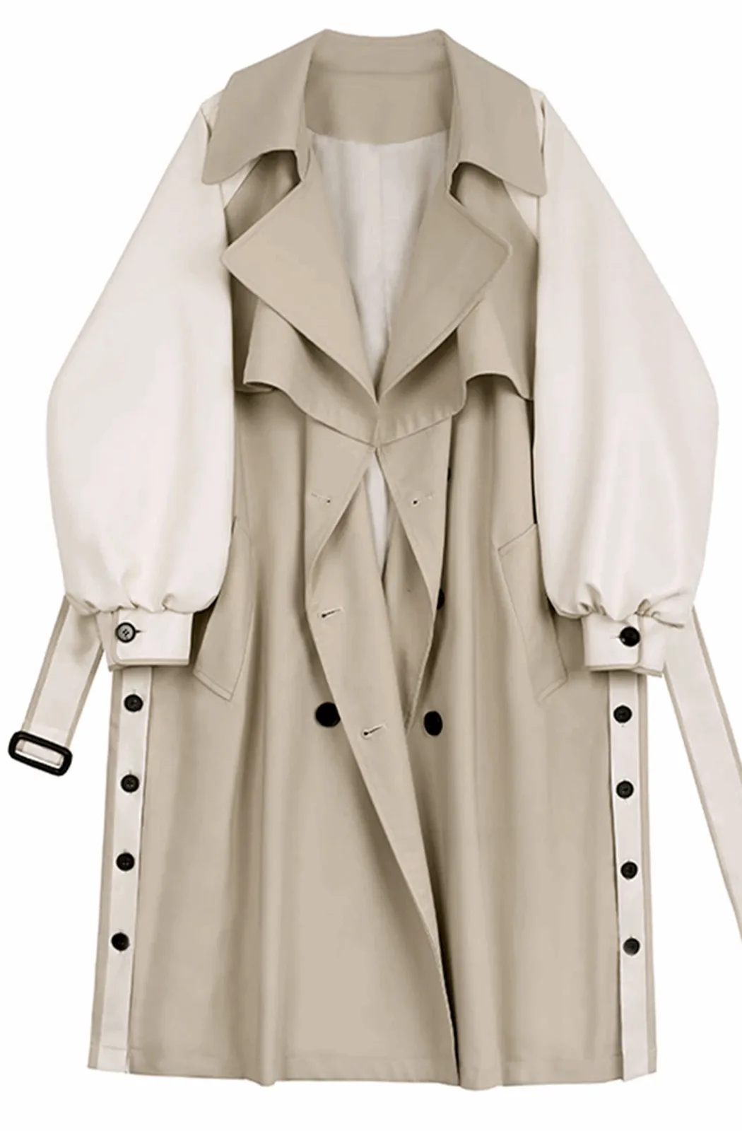 Two tone trench coat