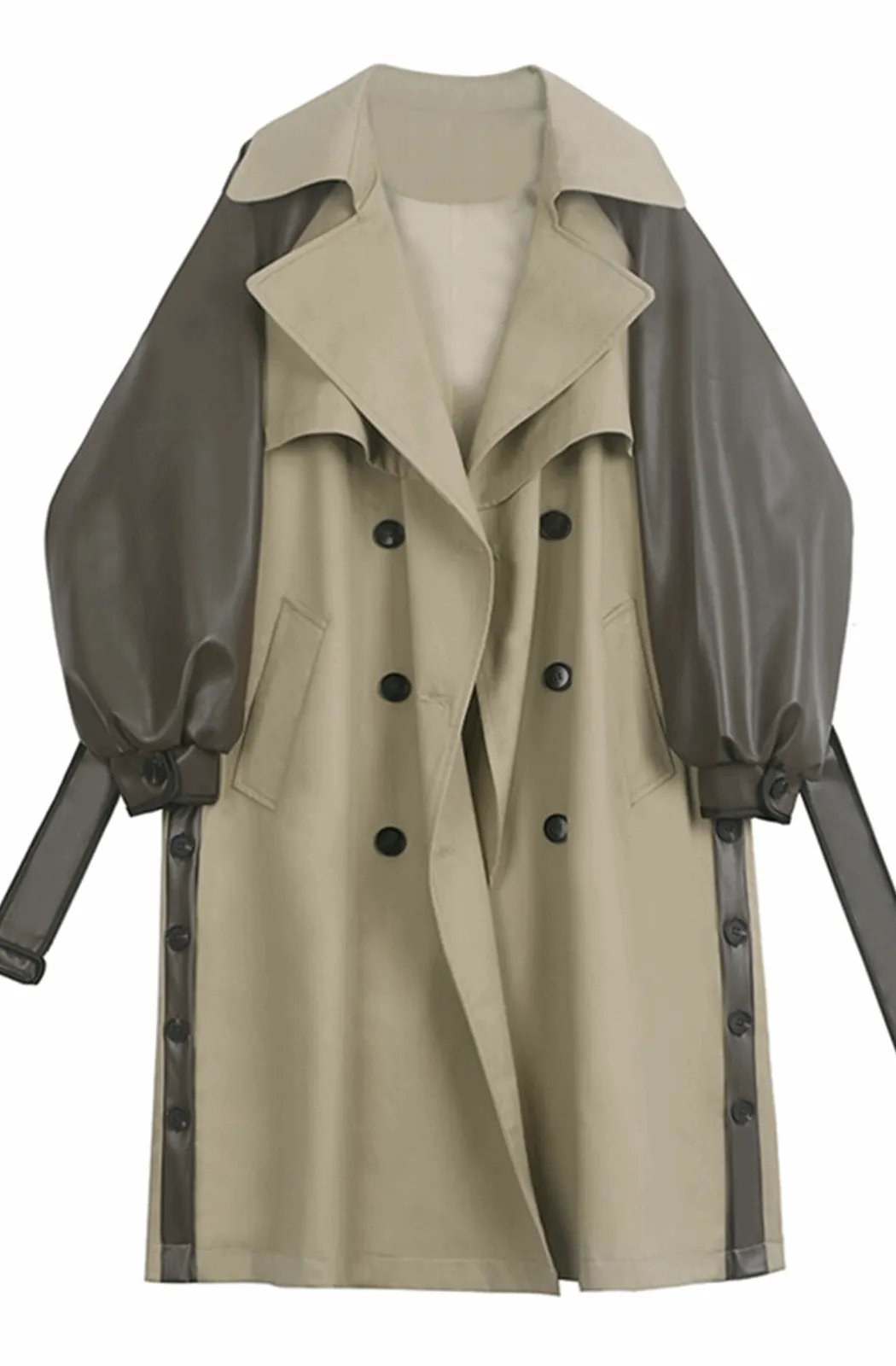 Two tone trench coat