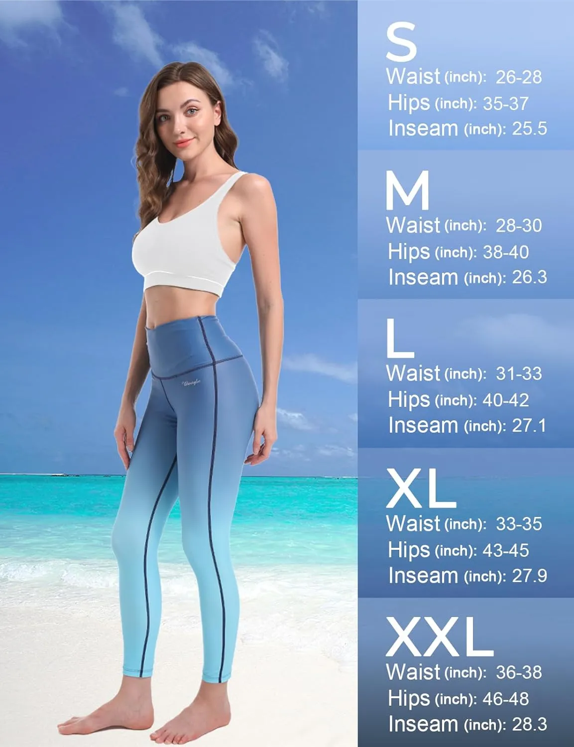 Ubestyle UPF 50  High Waist Women's Swim Pants Swim Leggings Swimming Tights Rash Guard Pants Sun Protective