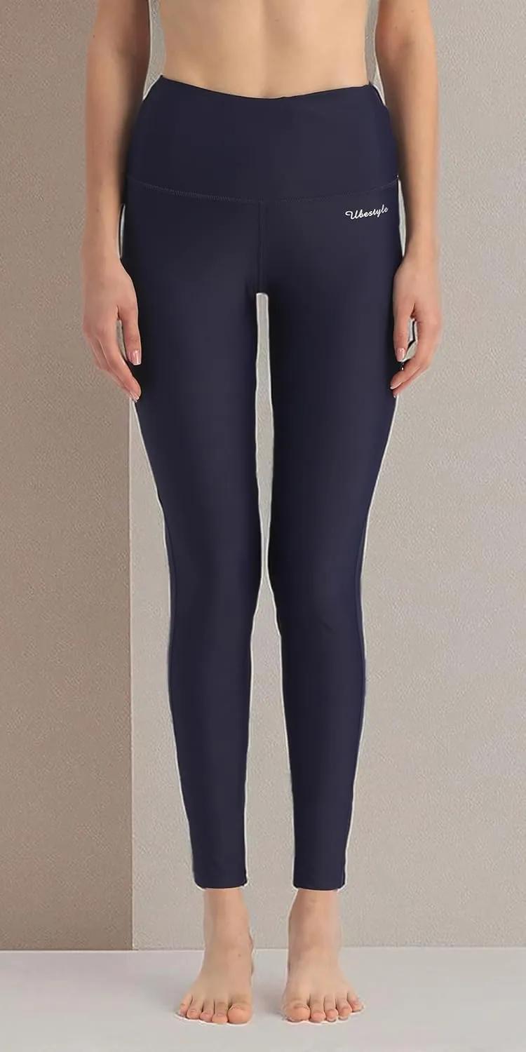 Ubestyle UPF 50  High Waist Women's Swim Pants Swim Leggings Swimming Tights Rash Guard Pants Sun Protective