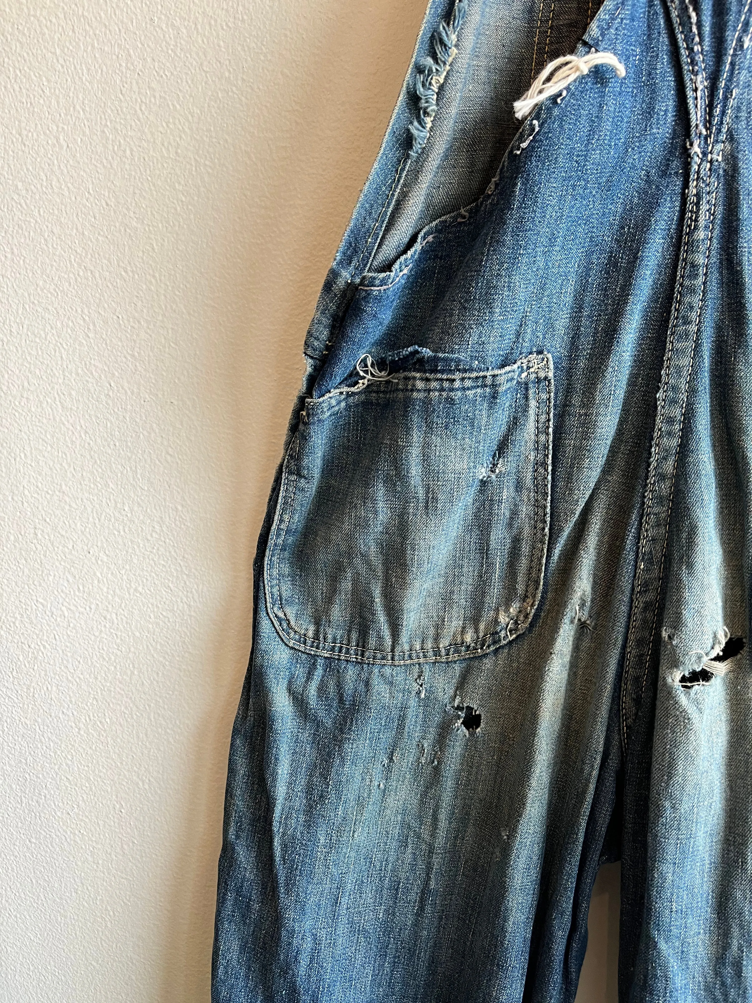 Vintage 1940s Unbranded Denim Overalls