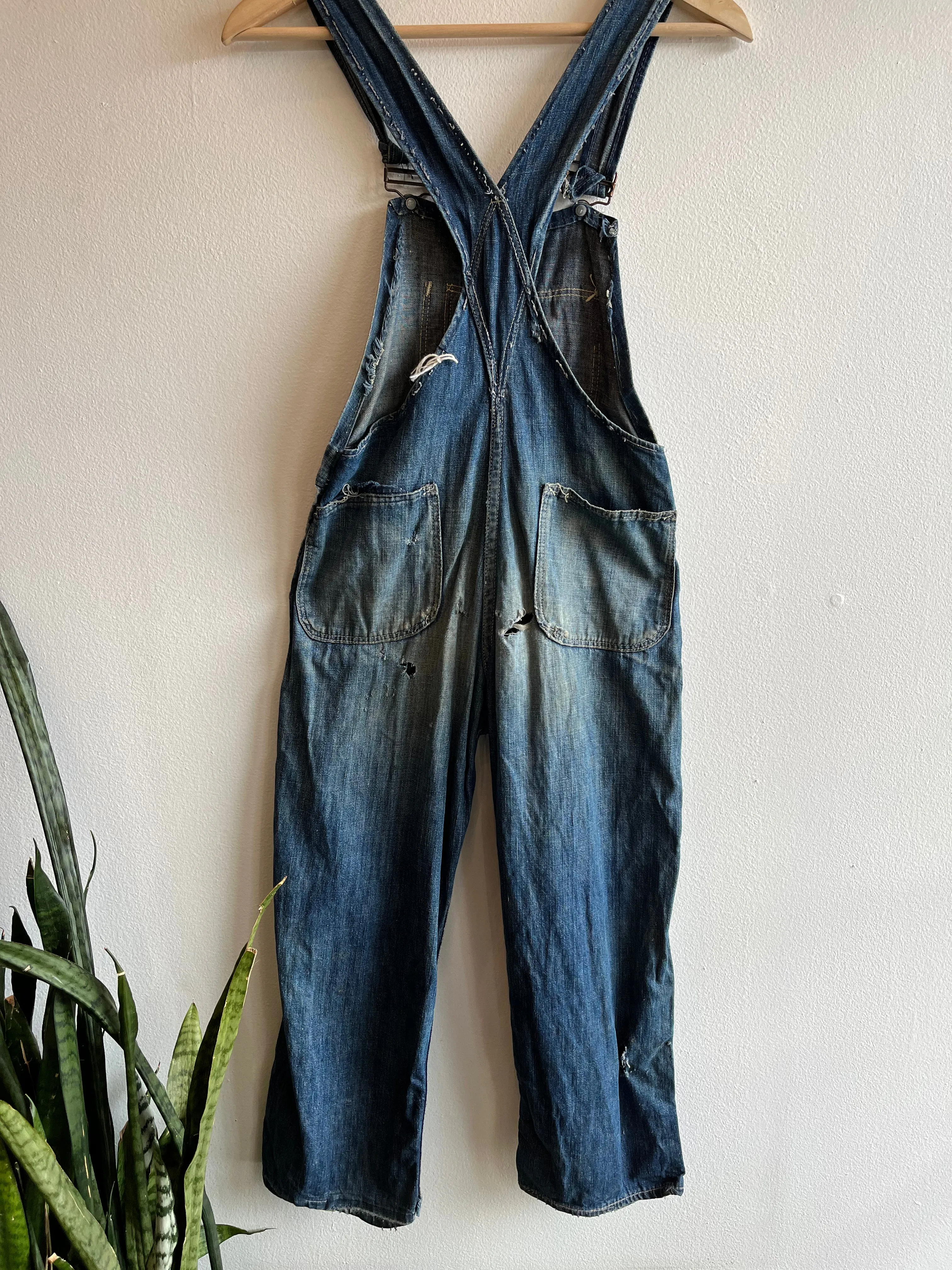 Vintage 1940s Unbranded Denim Overalls