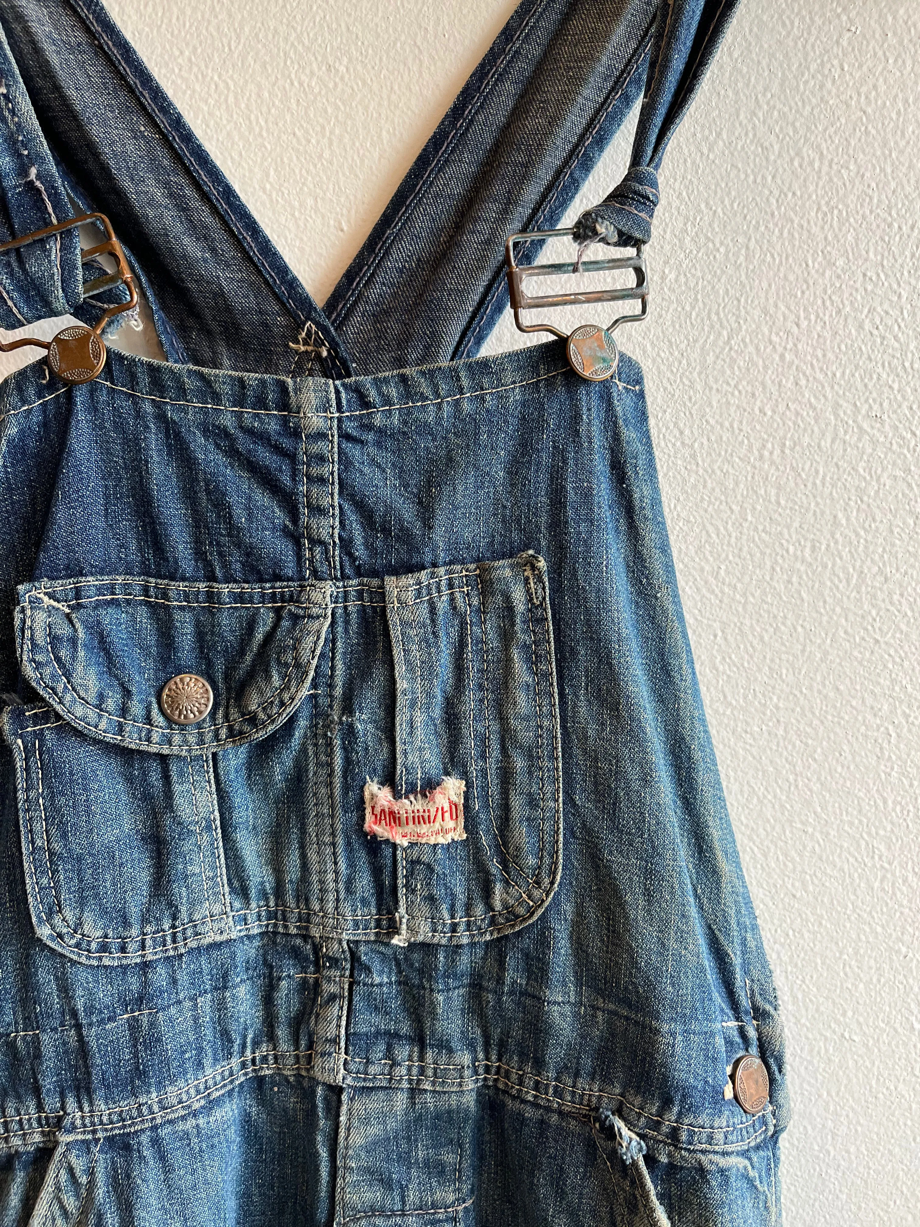 Vintage 1940s Unbranded Denim Overalls