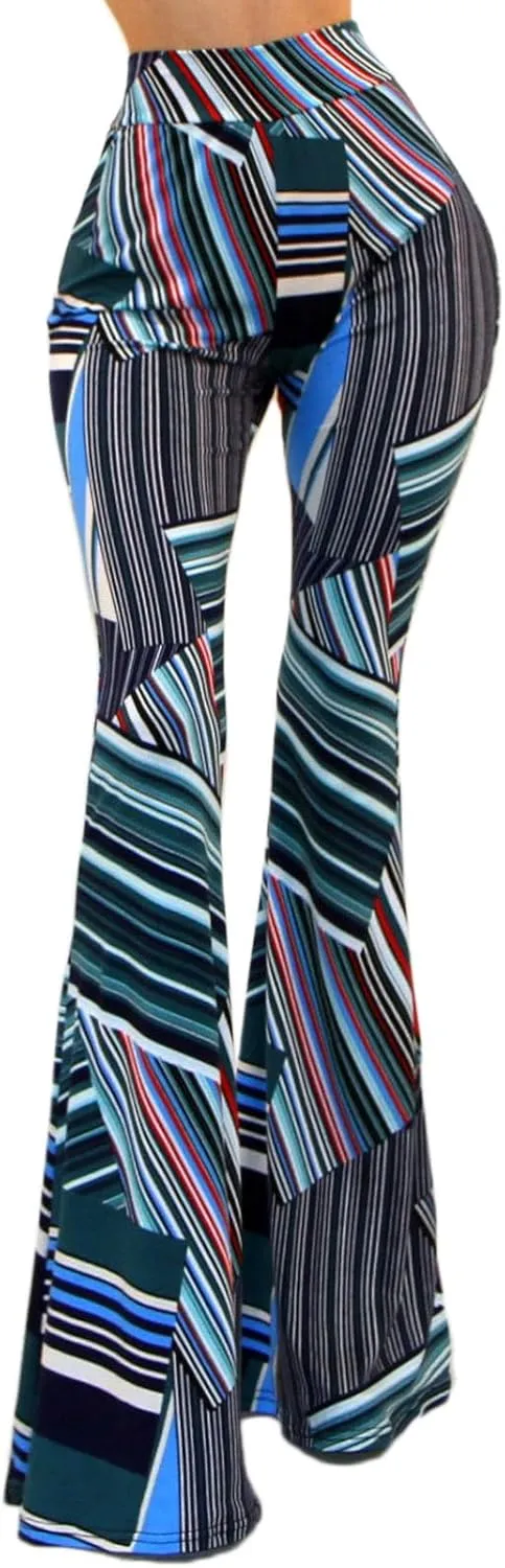 Vivicastle Women's USA Lightweight Boho Comfy Stretchy Bell Bottom Flare Pants