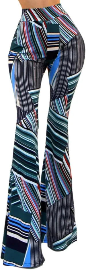 Vivicastle Women's USA Lightweight Boho Comfy Stretchy Bell Bottom Flare Pants
