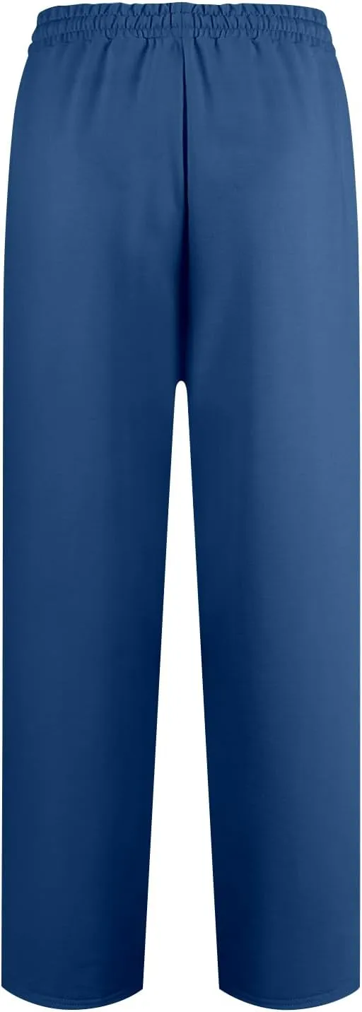 Wide Leg Sweatpants Women Baggy Y2k High Waisted Athletic Jogger Pants Solid Color Casual Cargo Pants with Pockets