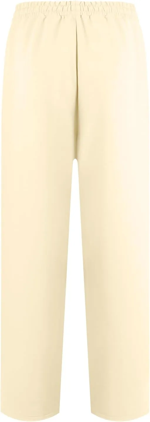 Wide Leg Sweatpants Women Baggy Y2k High Waisted Athletic Jogger Pants Solid Color Casual Cargo Pants with Pockets