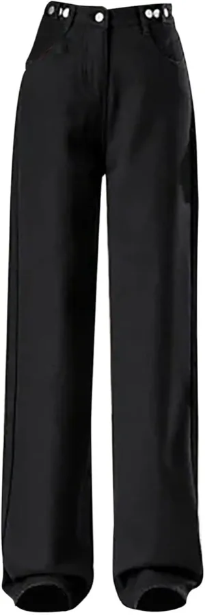Women Boyfriend Jeans Pants Loose Fit High Waisted Straight Baggy Denim Wide Leg Jeans Y2K Streetwear with Pockets