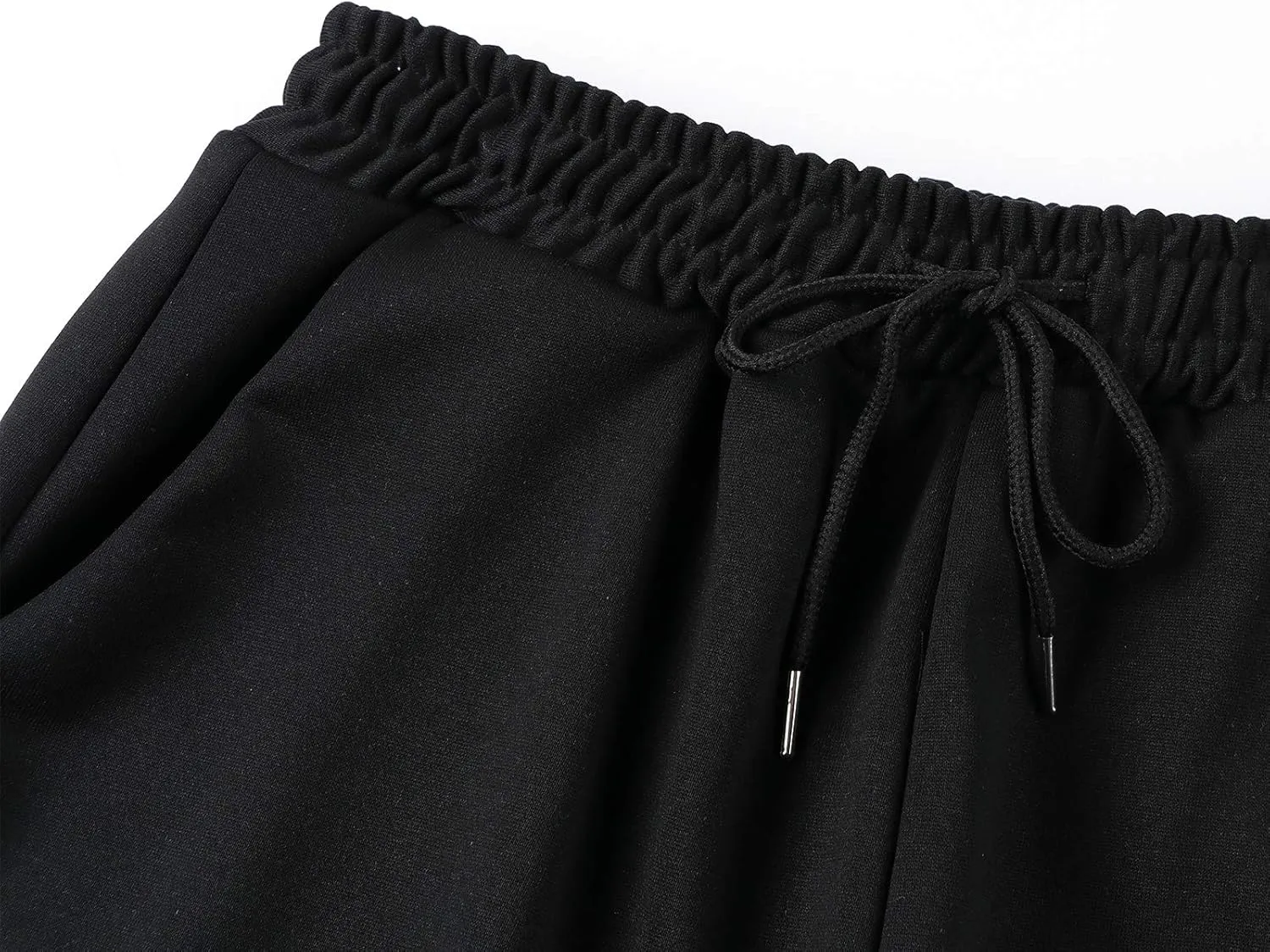 Women Jogger Sweatpants Solid High Waist Drawstring Baggy Pants Cinch Bottom Runing Workout Trousers with Pockets