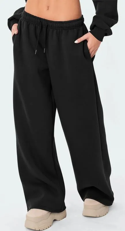 Women Straight Wide Leg Sweatpants High Waist Drawstring Baggy Jogger Pants 2024 Fall Casual Loose Athletic Trouser