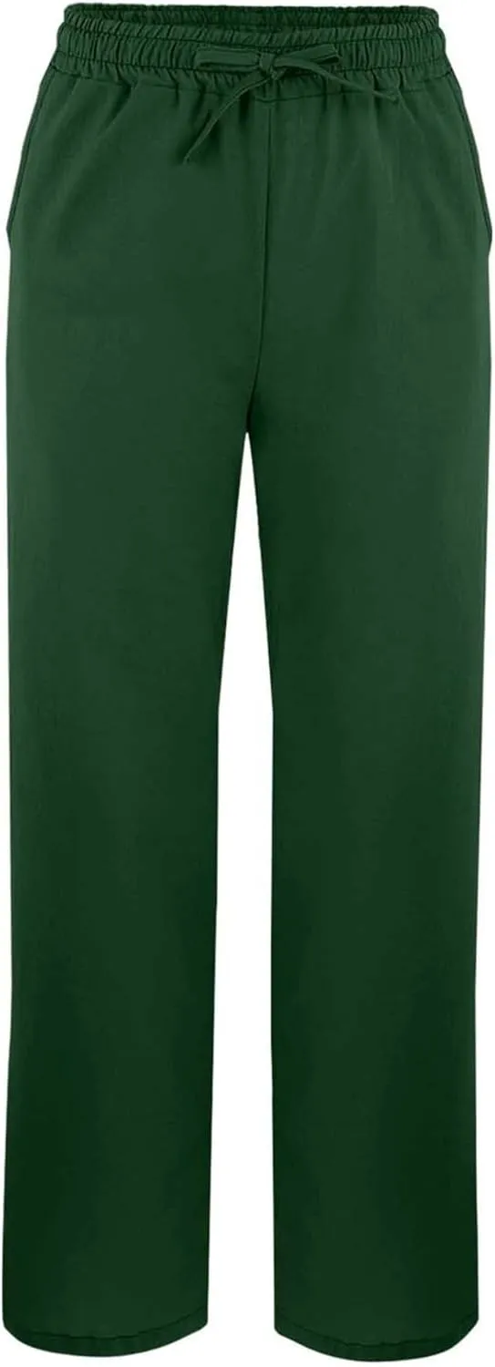 Women's 2025 Summer Pants Drawstring Waist Wide Leg Loose Cotton Linen Palazzo Pants Casual Beach Trendy Trousers