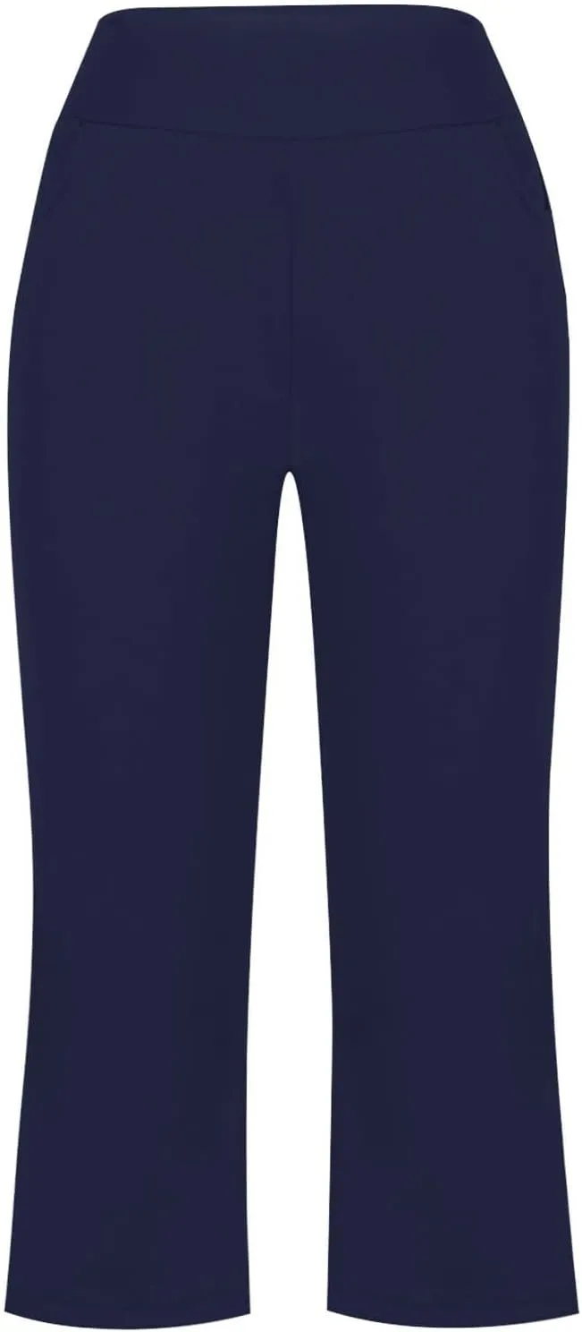 Womens Bootcut Dress Pants Business Casual Work Pants with Pockets High Waist Stretchy Trousers Pull On Office Slacks