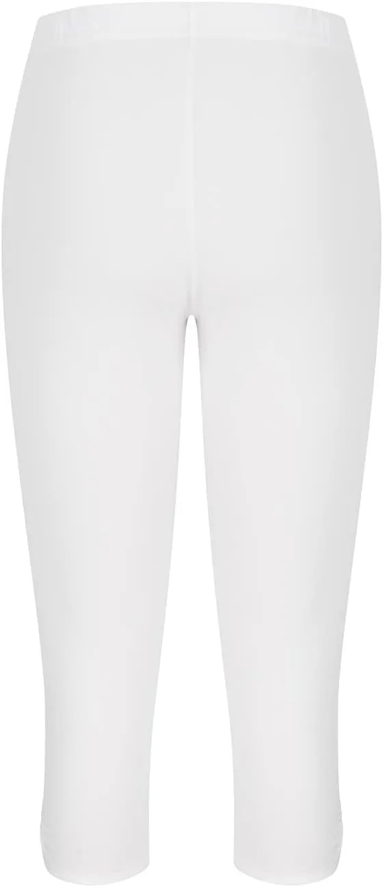 Womens Capri Leggings Summer Plus Size Capris Workout Yoga High Waisted Capri Pants Casual Pull On Capris with Pockets