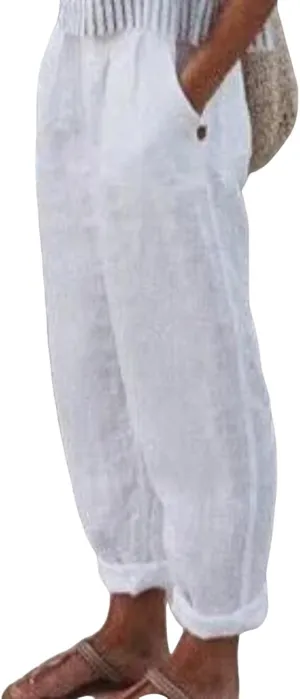 Women's Casual Wide Leg Palazzo Pants High Waist Loose Casual Pants Long Straight Drawstring Pants Trousers