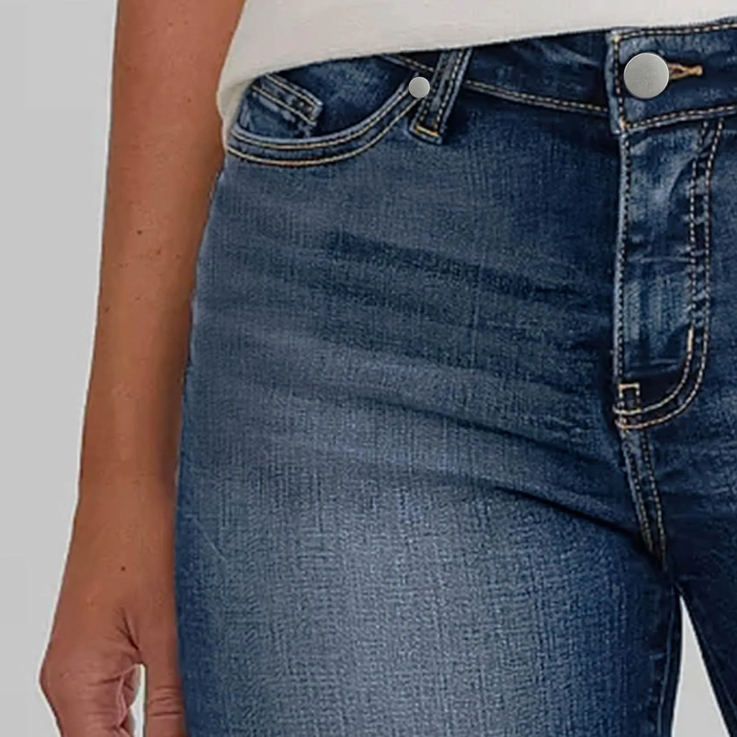 Womens Denim Bermuda Short Casual Summer 2025 High Waisted Stretchy Girls Trendy Knee Length Jean Shorts with Pockets