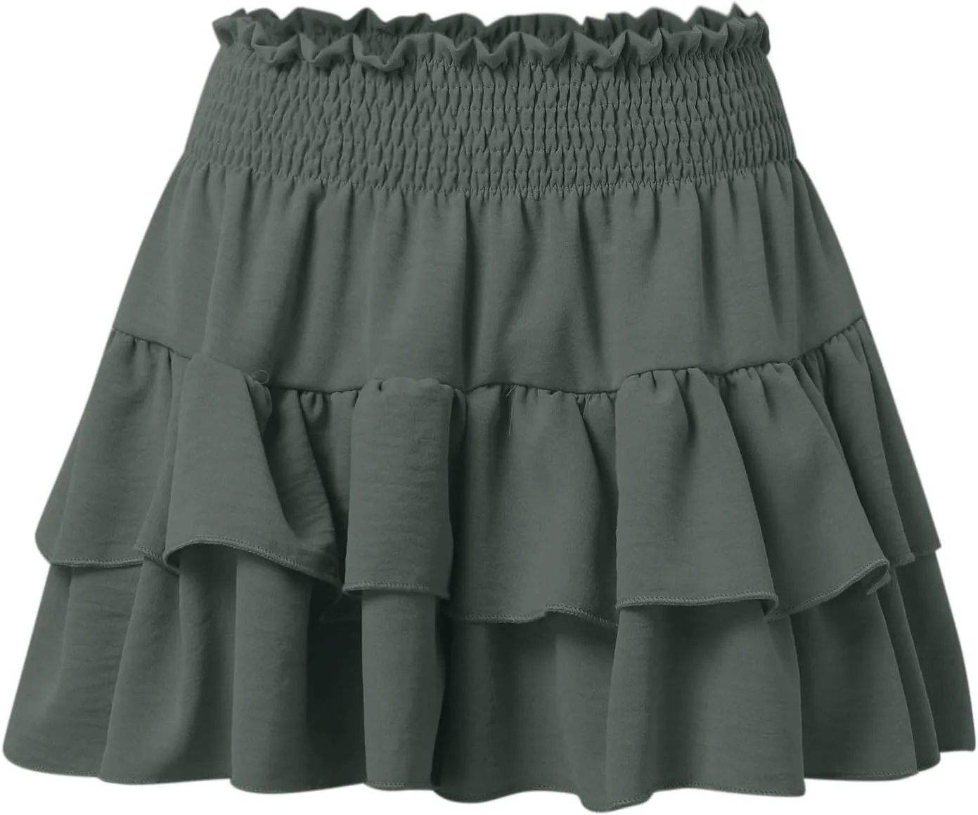 Women's Flowy Skorts Summer Cute Ruffle Layered High Waist Golf Skorts Trendy Tennis Gym Workout Casual Mini Skirts