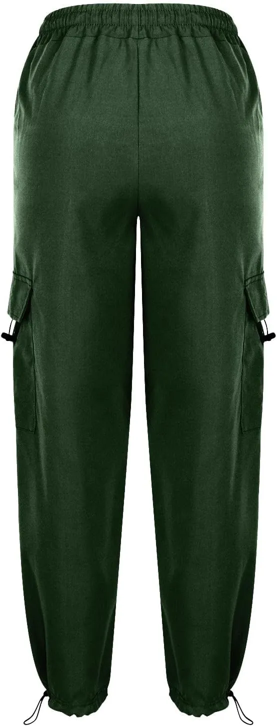 Women's High Waist Straight Wide Leg Cargo Pants Fashion Boyfriend Casual Cargo Pants Women Baggy Y2K Hiking Trousers