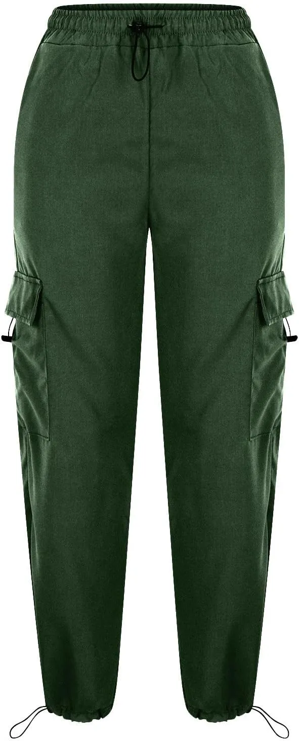 Women's High Waist Straight Wide Leg Cargo Pants Fashion Boyfriend Casual Cargo Pants Women Baggy Y2K Hiking Trousers