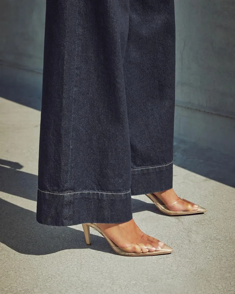 Women's High Waisted Wide Leg Jeans - Stretchy Straight Leg Denim Pants, 2025 Trendy Casual Comfort Fit