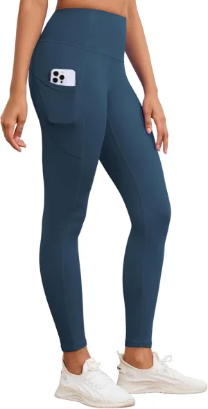 Womens Leggings with Pockets Tummy Control Workout Yoga Tights for Woman Sports Gym Butt Lift