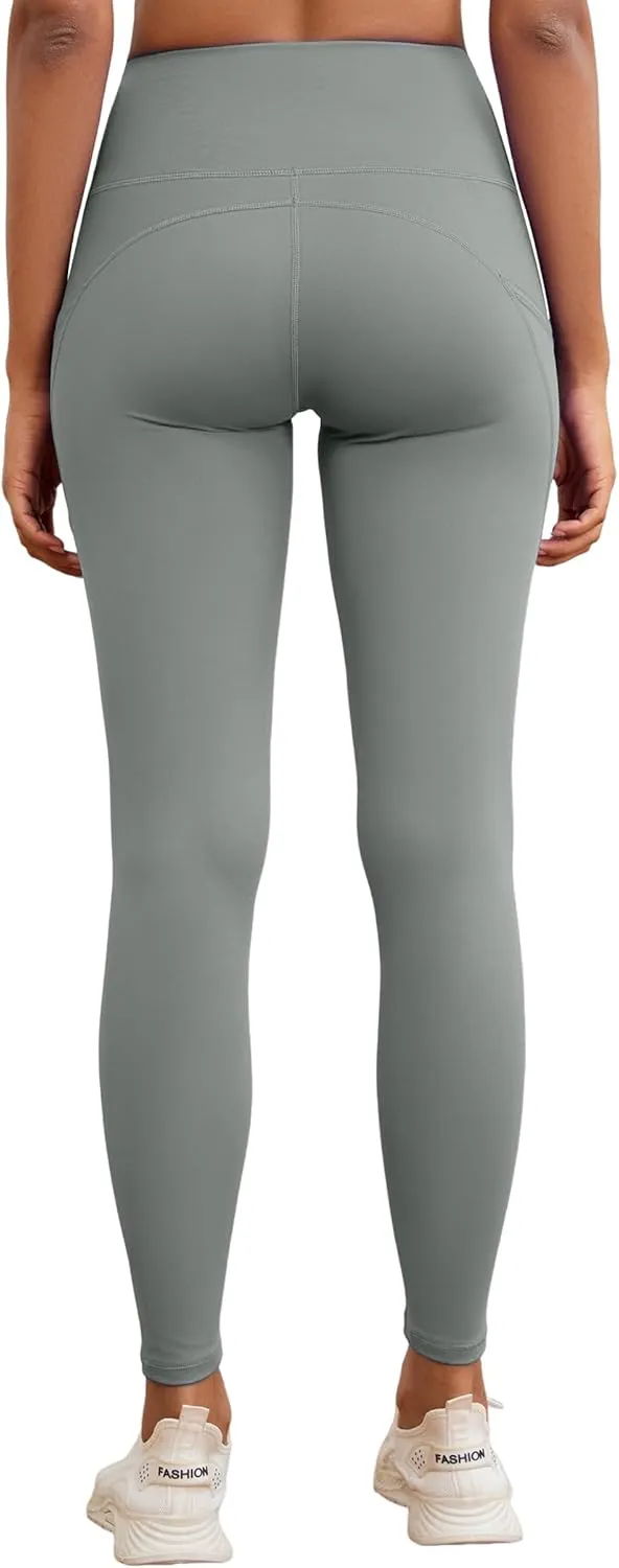 Womens Leggings with Pockets Tummy Control Workout Yoga Tights for Woman Sports Gym Butt Lift