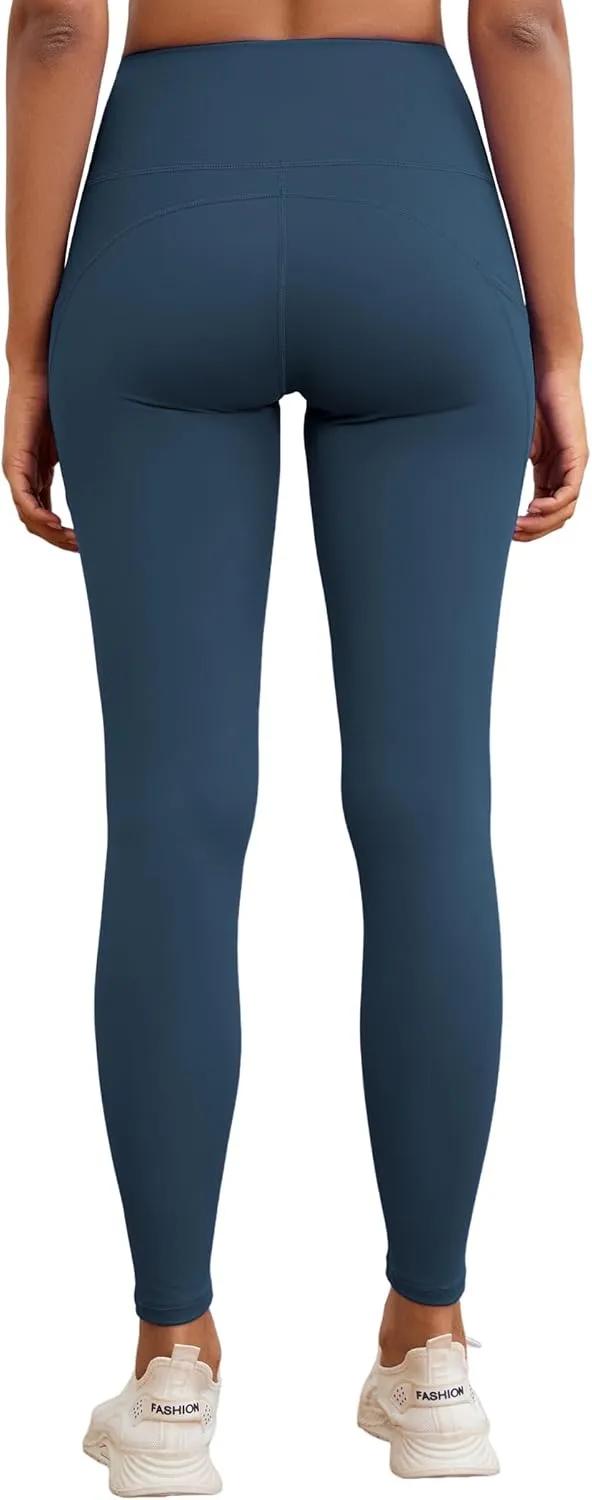 Womens Leggings with Pockets Tummy Control Workout Yoga Tights for Woman Sports Gym Butt Lift