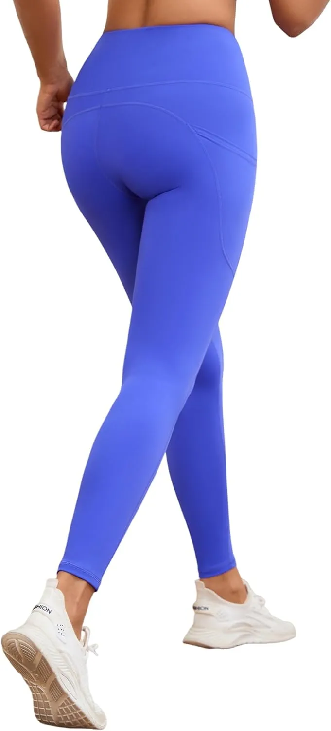 Womens Leggings with Pockets Tummy Control Workout Yoga Tights for Woman Sports Gym Butt Lift