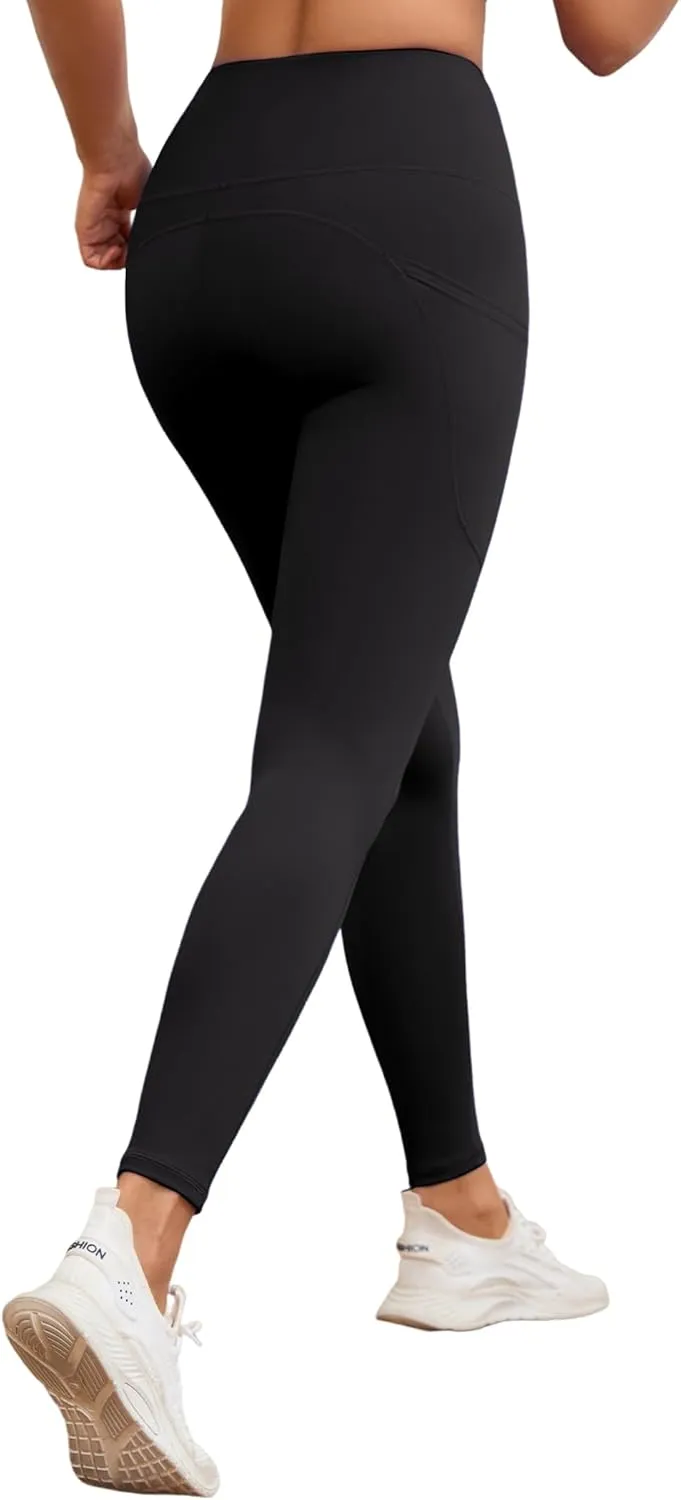 Womens Leggings with Pockets Tummy Control Workout Yoga Tights for Woman Sports Gym Butt Lift