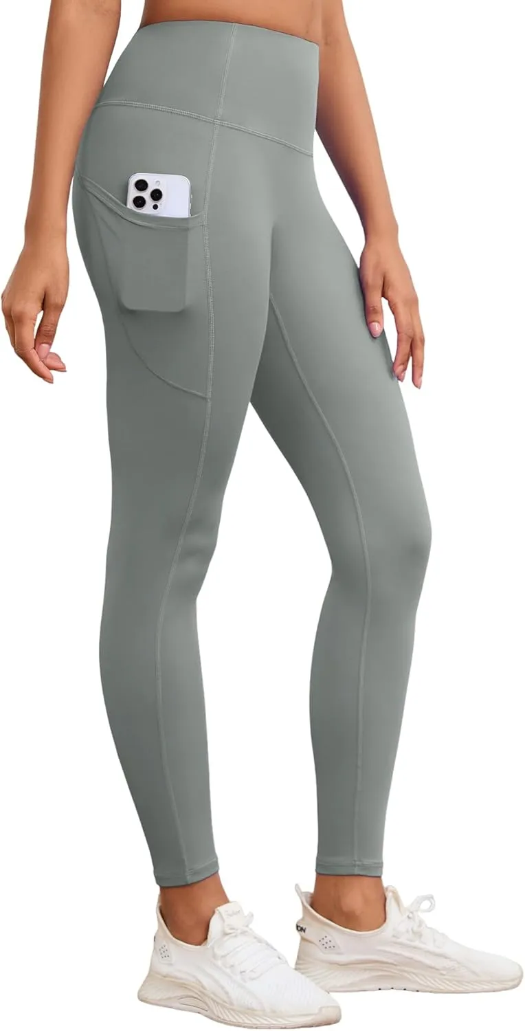 Womens Leggings with Pockets Tummy Control Workout Yoga Tights for Woman Sports Gym Butt Lift