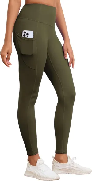 Womens Leggings with Pockets Tummy Control Workout Yoga Tights for Woman Sports Gym Butt Lift