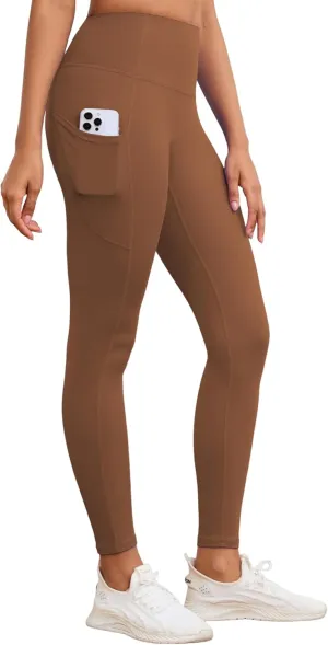 Womens Leggings with Pockets Tummy Control Workout Yoga Tights for Woman Sports Gym Butt Lift