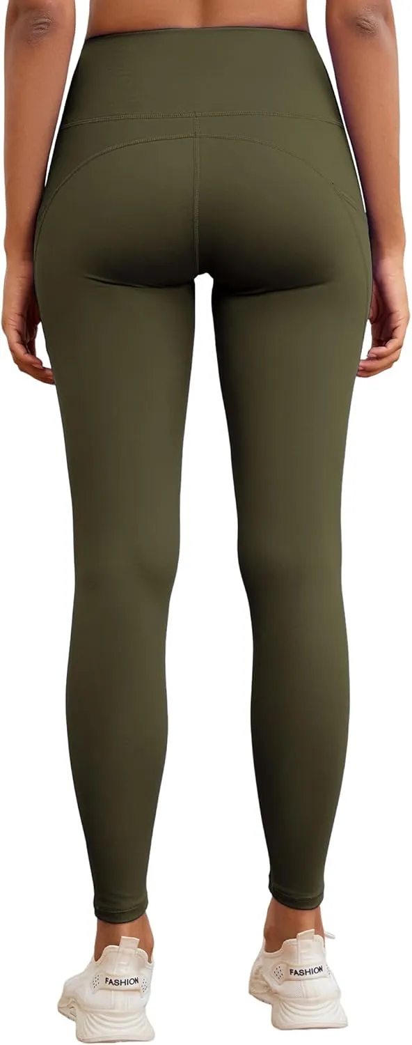 Womens Leggings with Pockets Tummy Control Workout Yoga Tights for Woman Sports Gym Butt Lift