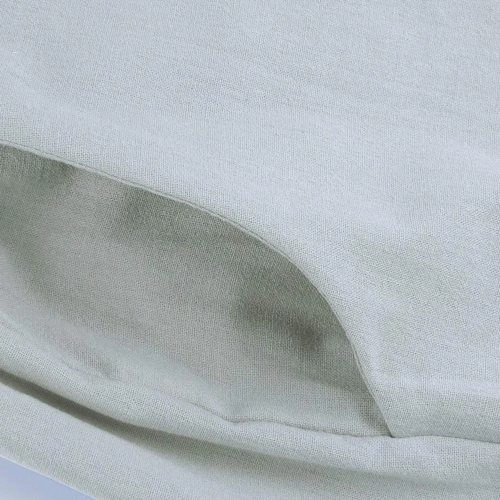 Women's Linen Pants Summer, Wide Leg, High Waisted, Drawstring, Beach Trousers, Blue, Size 0-22