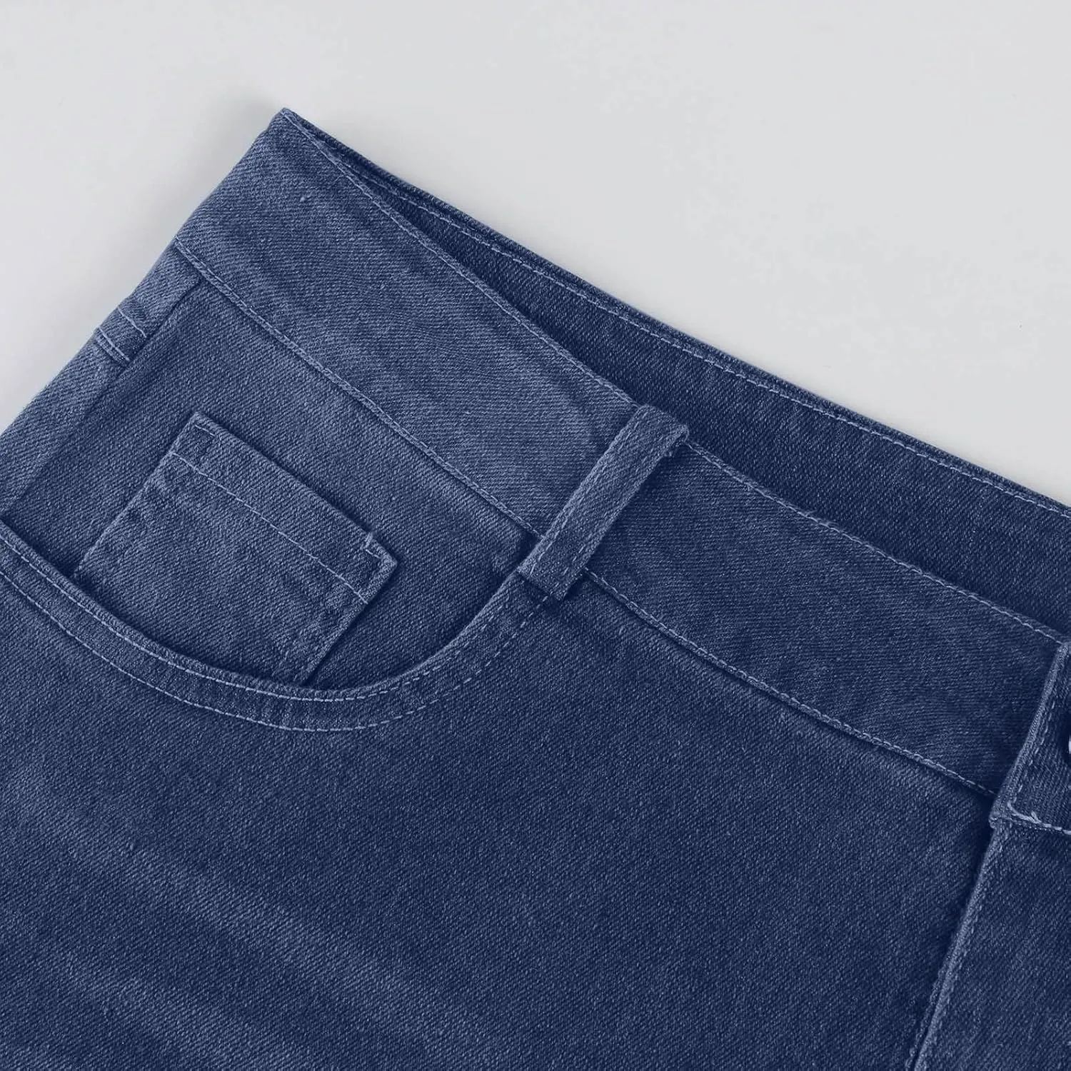 Womens Mid Waist Bell Bottom Stretchy Flare Jeans Pants High Waist Baggy Boyfriend Distressed Denim Pants