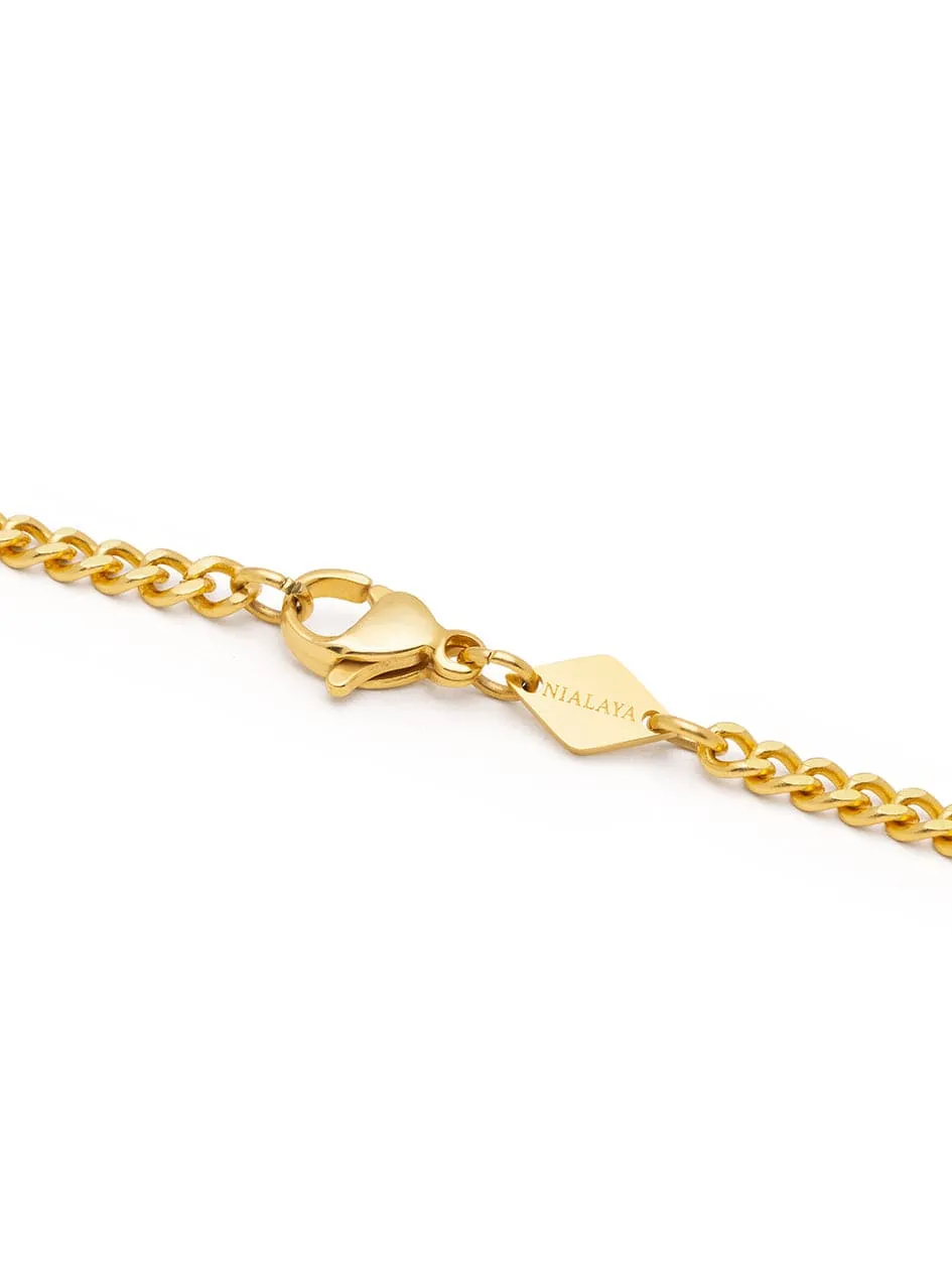Women's Necklace with Pink CZ Diamond