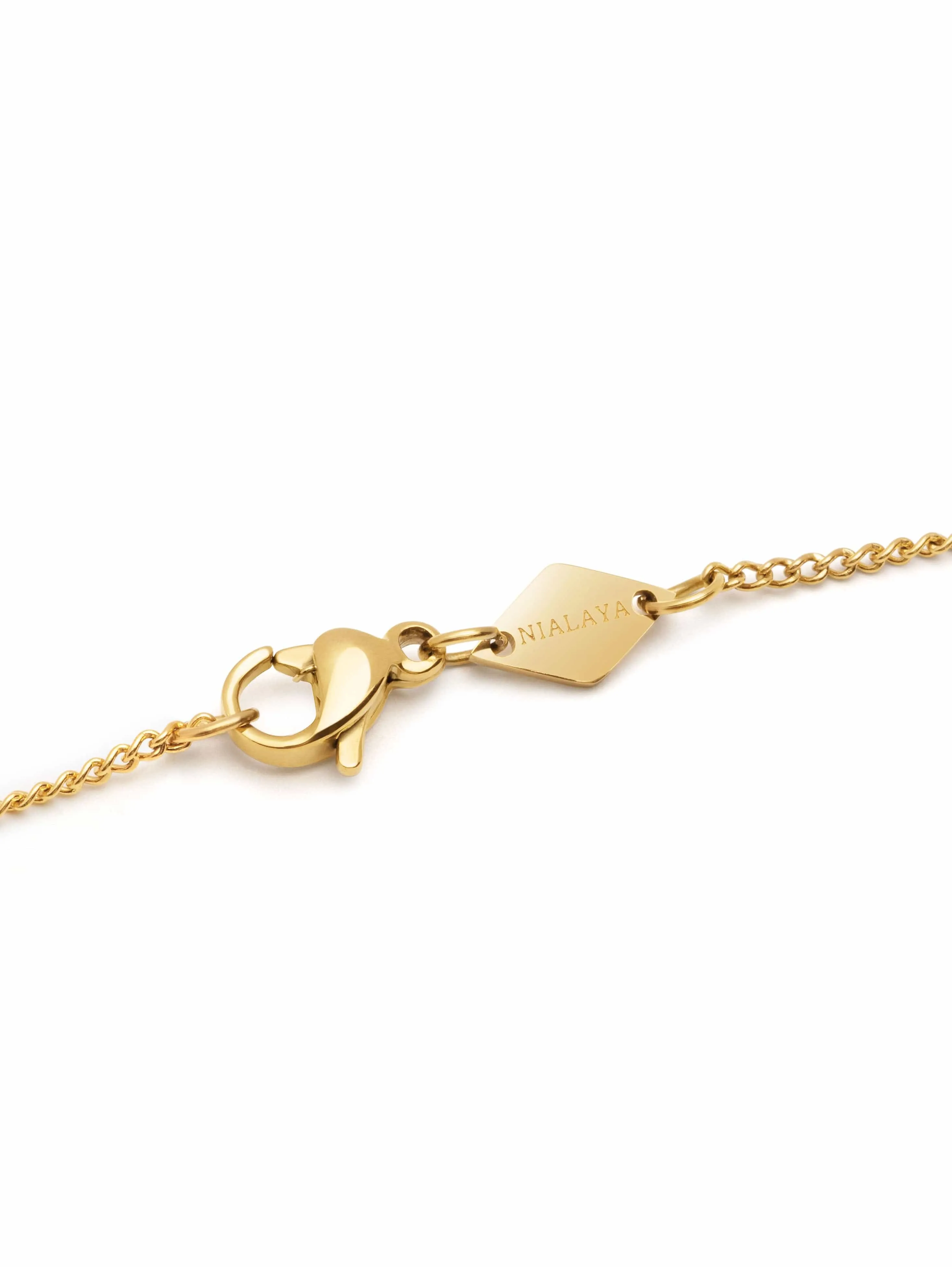Women's Necklace with Snake and Evil Eye Pendant