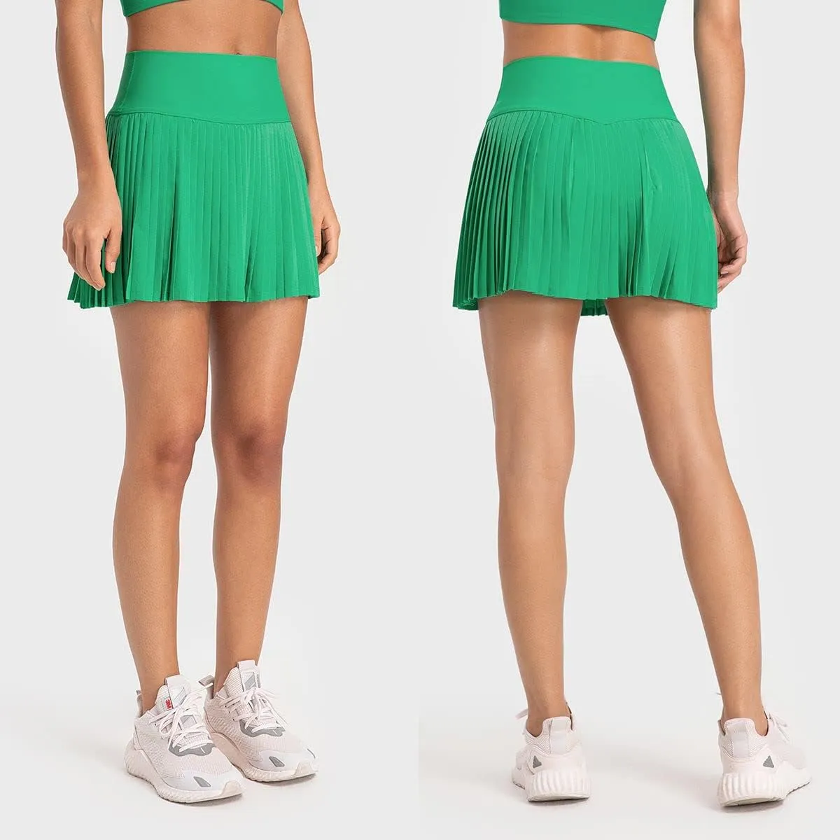 Womens Tennis Skirts with Pockets High Waist Workout Running Skirts Pleated Athletic Skirts Skort
