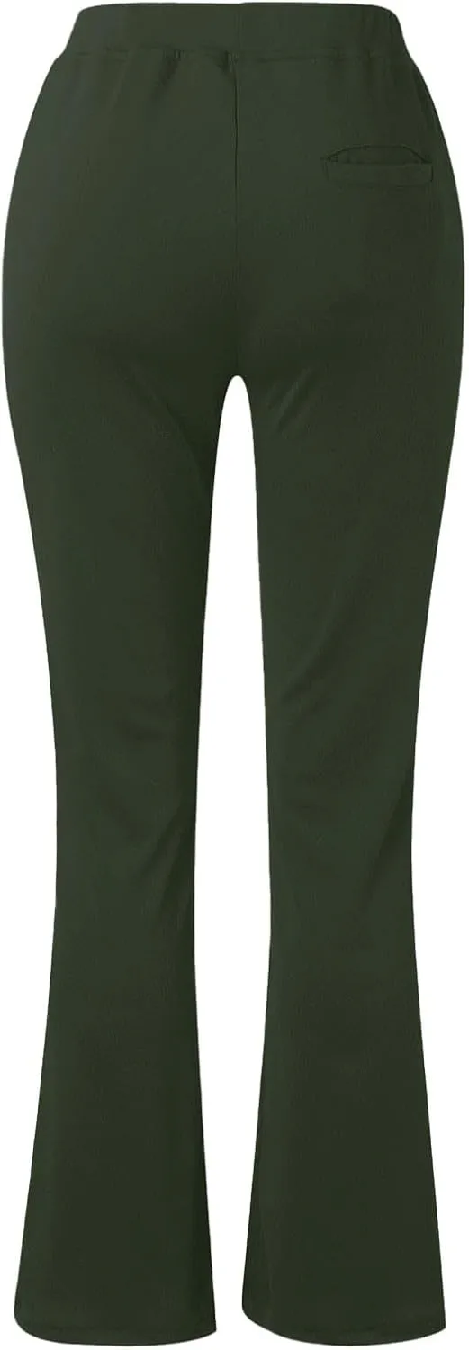 Work Pants for Women 2025 Fashion High Waist Stretch Casual Business Trousers Soft Comfy Athletic Workout Yoga Pants