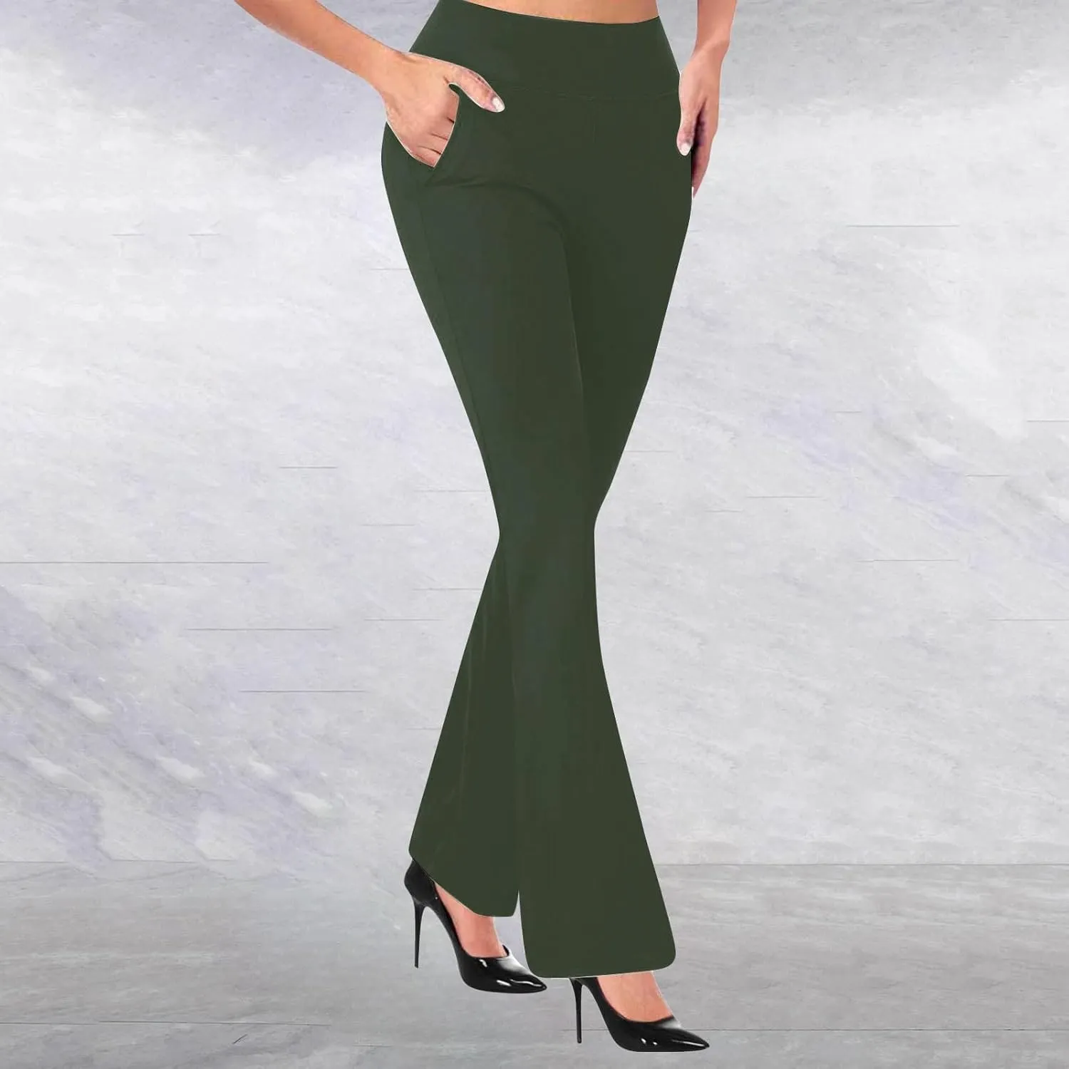 Work Pants for Women 2025 Fashion High Waist Stretch Casual Business Trousers Soft Comfy Athletic Workout Yoga Pants