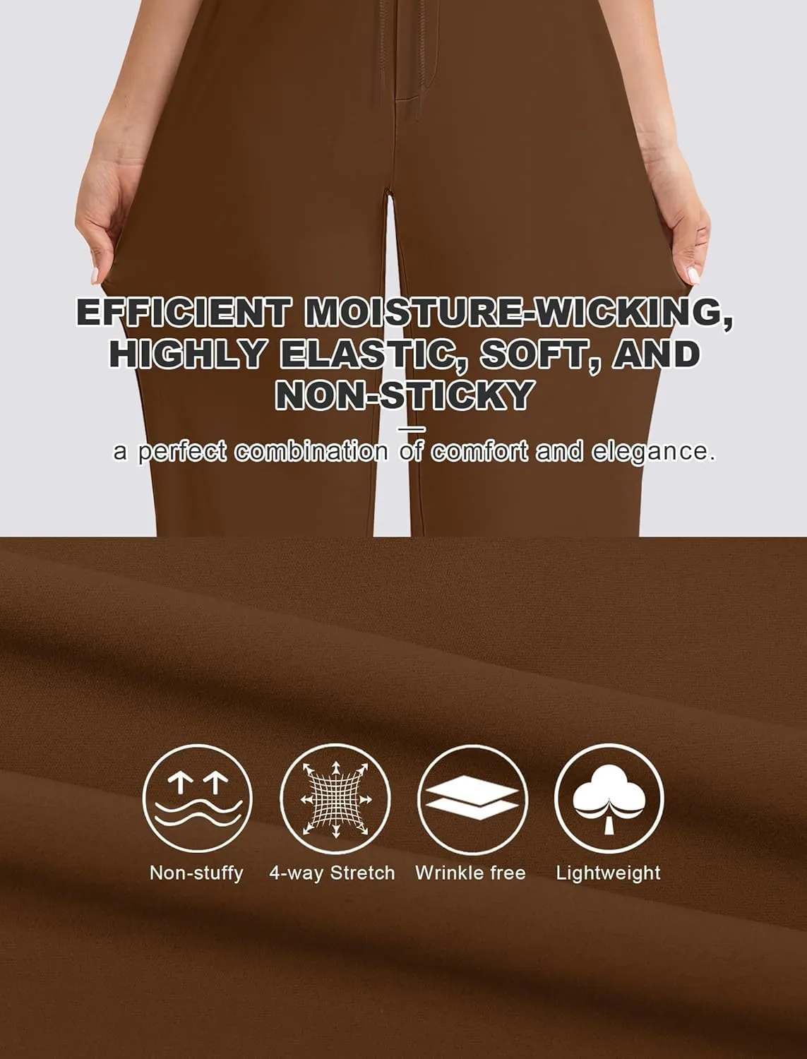 Yoga Pants Women Wide Leg Pants with Pockets Drawstring High Waist Stretch Dress Pants Lounge Sweatpants 29"/31"/33"
