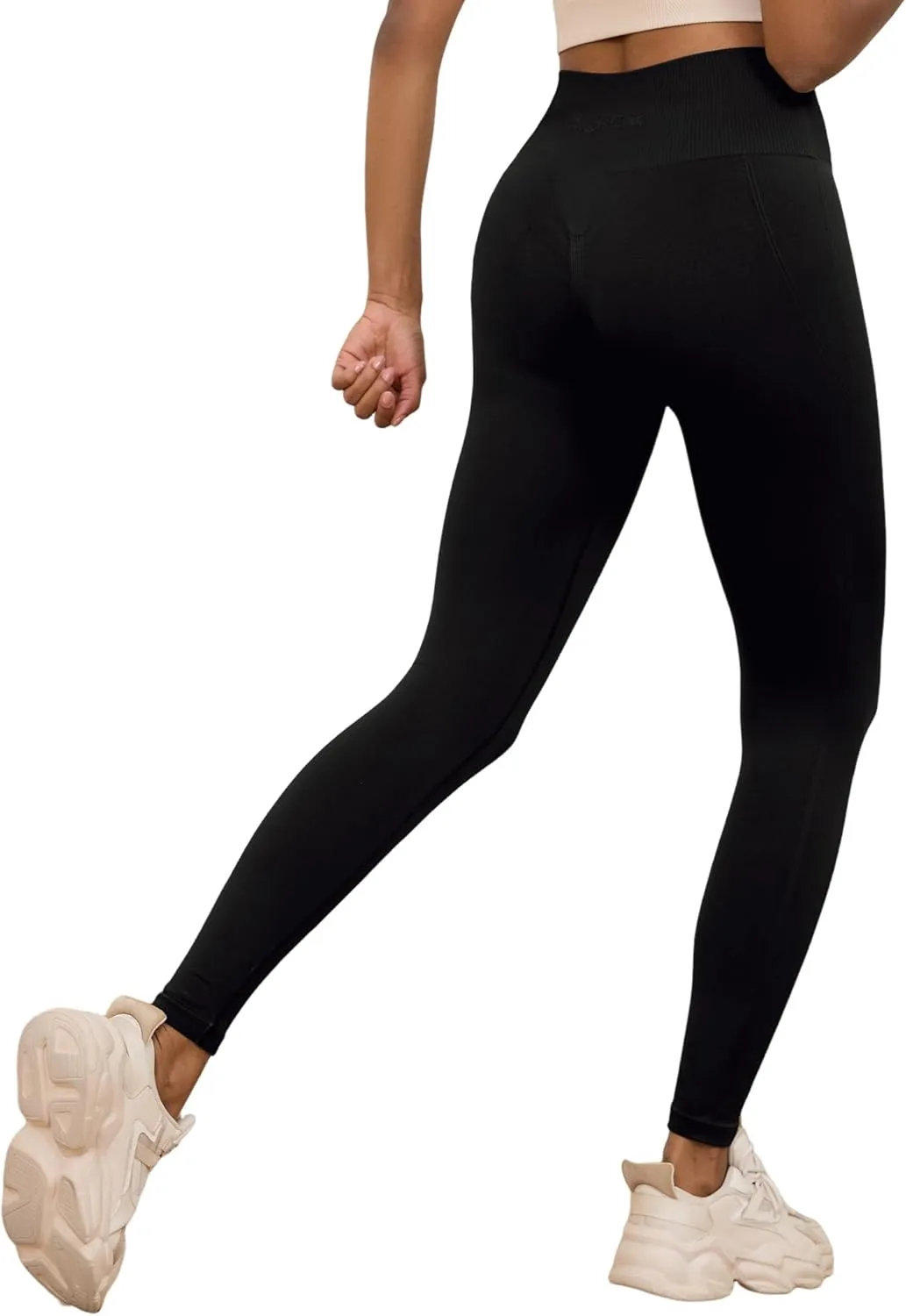 Yoga Scrunch Leggings for Women Seamless High-Waisted Workout Pants Tummy Control Gym