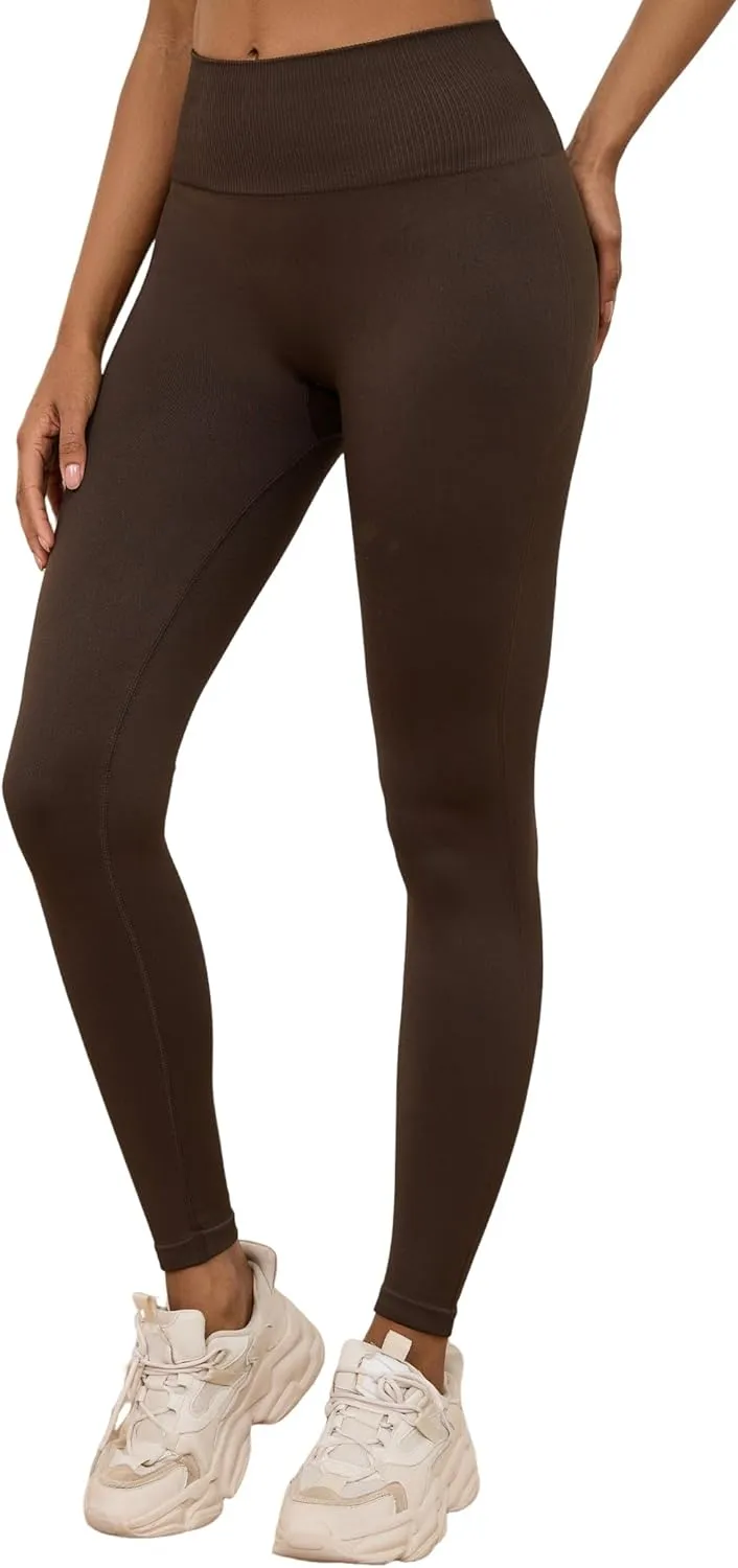 Yoga Scrunch Leggings for Women Seamless High-Waisted Workout Pants Tummy Control Gym